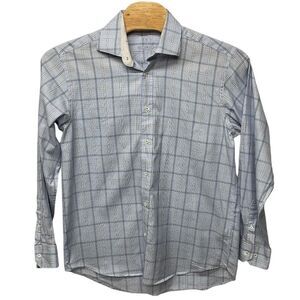 Bugatchi Uomo Men's‎ Classic Fit Button Up Long Sleeve Shirt Blue Cotton